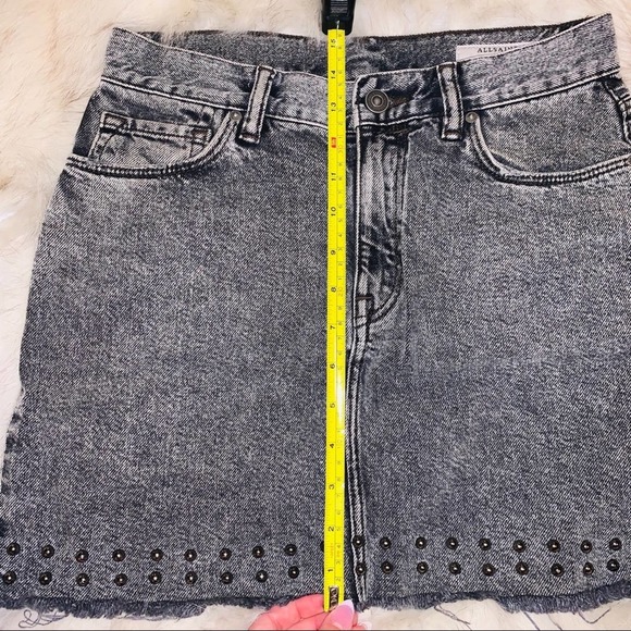 All Saints Denim Skirt I’m Washed black size 4 - Picture 6 of 11